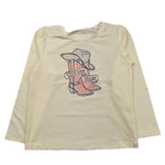 LIU JO shirt girocollo tinta unita cn stampa brillantinata Panna per Bambina KF4088J PANNA LIU JO 