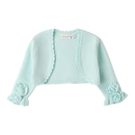 Sarabanda Coprispalle Tinta Unita con Applicazioni per Bambina 0B431X VERDE ACQUA SARABANDA 