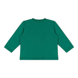 MOSCHINO shirt girocollo tinta unita con stampa in contrasto Verde per Neonato MUO00S VERDE MOSCHINO 
