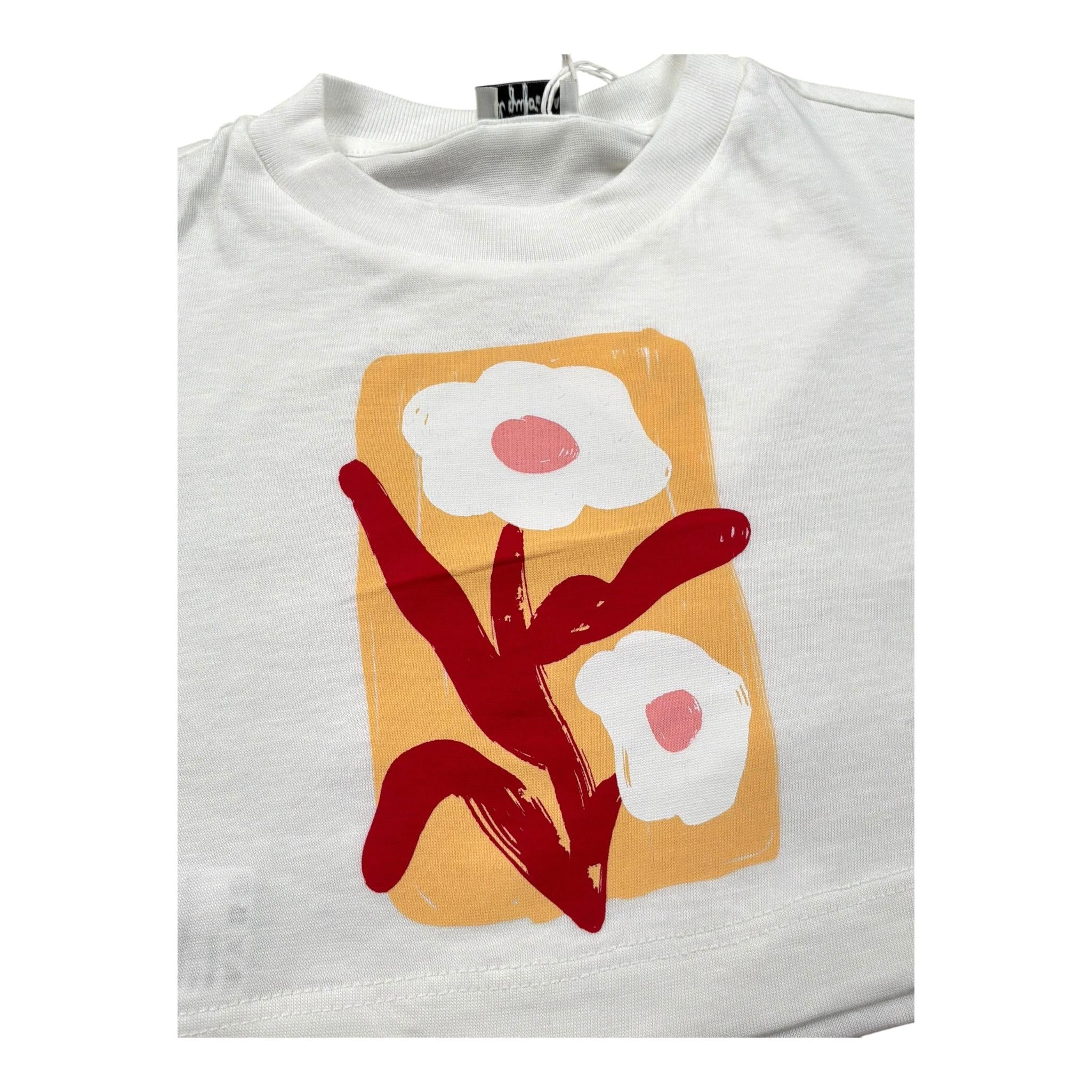 Il Gufo T-Shirt Girocollo Tinta Unita con Stampa per Neonata P25TS477MF001N BIANCO IL GUFO 