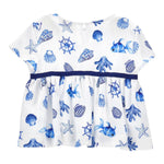 Monnalisa Camicia Tinta Unita con Fantasia per Neonata 11C303N BIANCO MONNALISA 