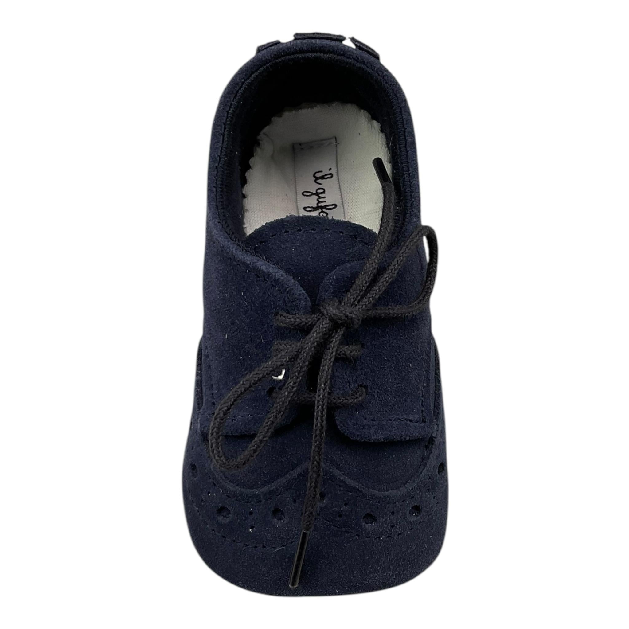 IL GUFO scarpina tinta unita con lacci Blu per Neonato A24SS063EA801 BLU IL GUFO 