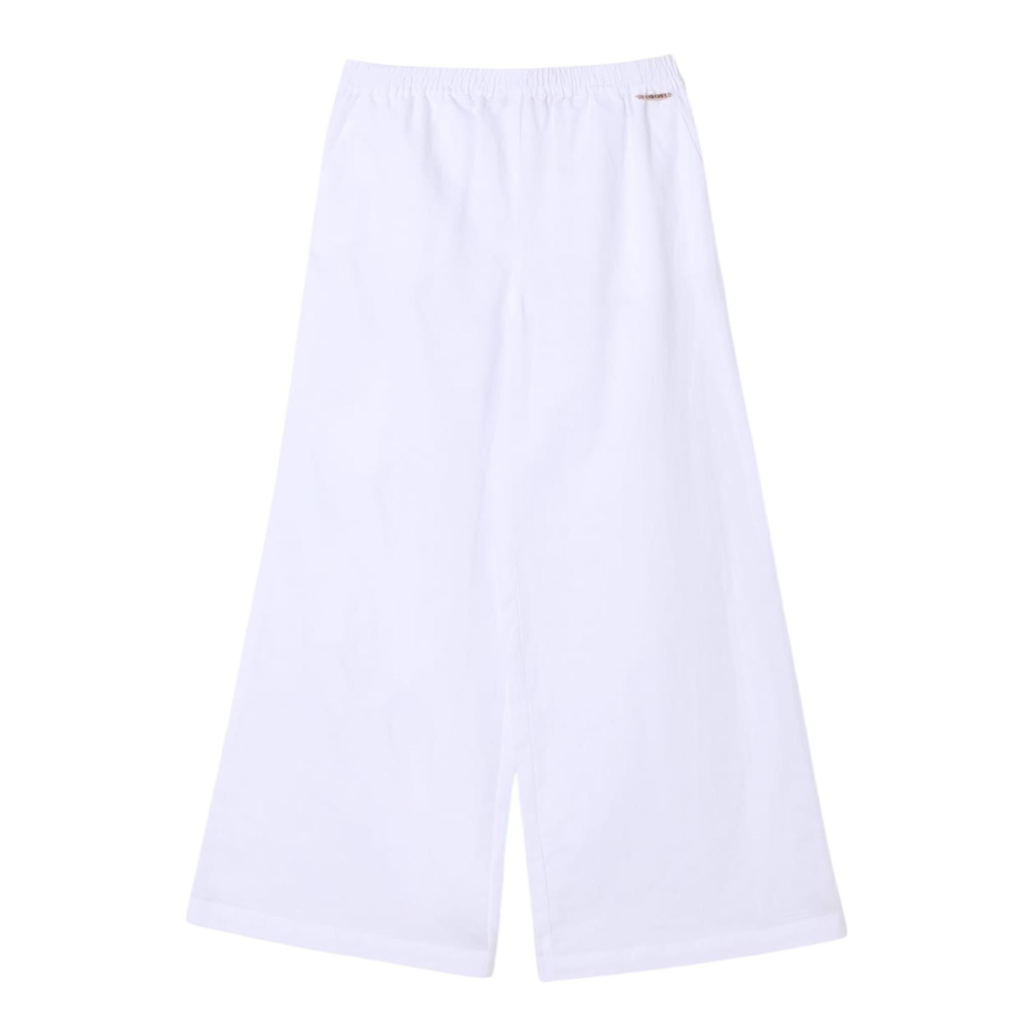 Twinset Pantalone Tinta Unita Modello A Palazzo per Bambina 251GJ2400 BIANCO TWINSET 