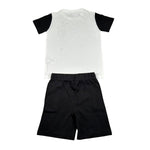 Bikkembergs Completo 2 Pezzi T-Shirt-Bermuda per Bambino BK3227X BIANCO/NERO BiKKEMBERGS 