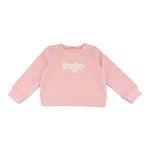 LIU JO felpa chiusa girocollo tinta unita con stampa logo Rosa per Neonata KF4060NX ROSA LIU JO 