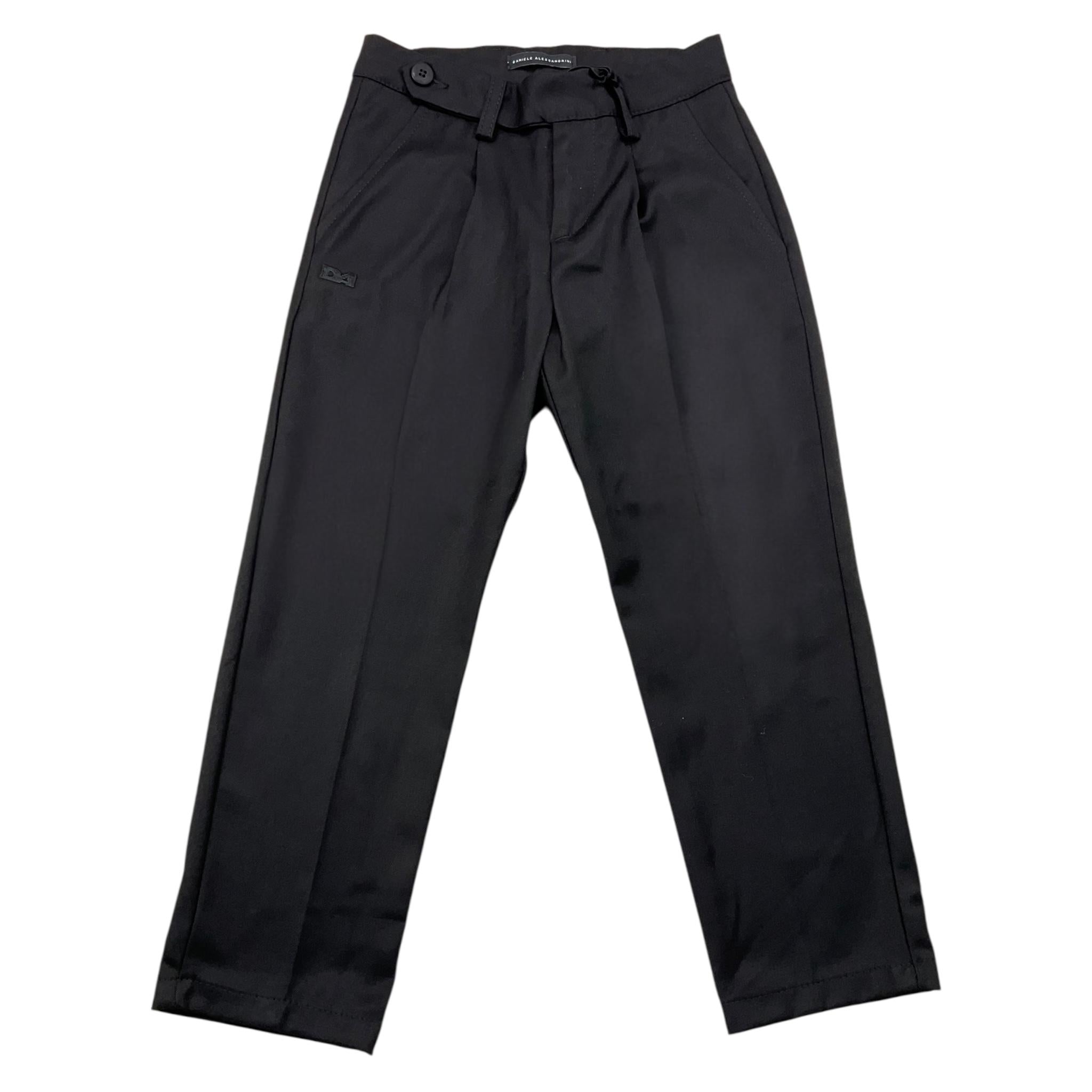 DANIELE ALESSANDRINI pantalone tinta unita con girovita regolabile Nero per Bambino 1231P00029 NERO DANIELE ALESSANDRINI 