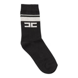 ELISABETTA FRANCHI calzini tinta unita ocn logo Nero per Neonata EFCZ001 NERO ELISABETTA FRANCHI 