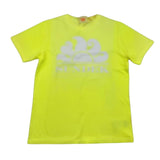 Sundek Solid Color Crew Neck T-Shirt With Yellow Print For Boys