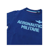 Aeronautica Militare T-Shirt Girocollo Tinta Unita con Stampa per Bambino 251TS0040A BLU AERONAUTICA MILITARE 