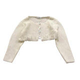 Barcellino Coprispalle Tinta Unita Traforato per Neonata 121408 PANNA BARCELLINO 