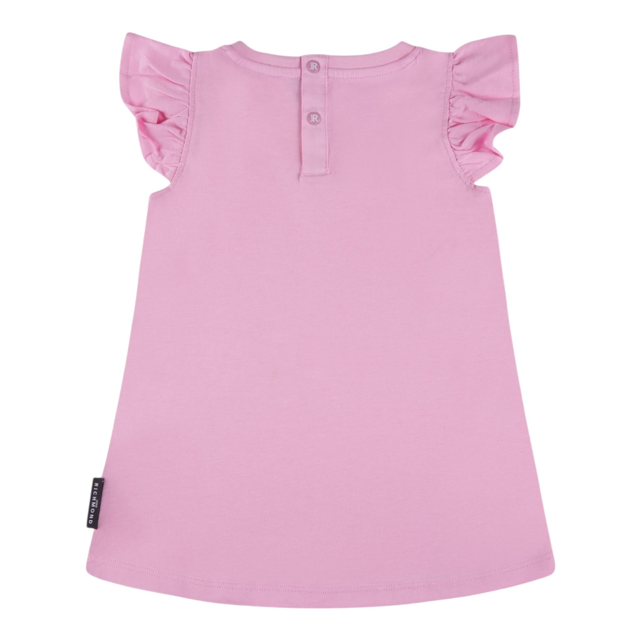 John Richmond Abito Girocollo Tinta Unita con Stampa per Neonata RIP25006VE ROSA JOHN RICHMOND 