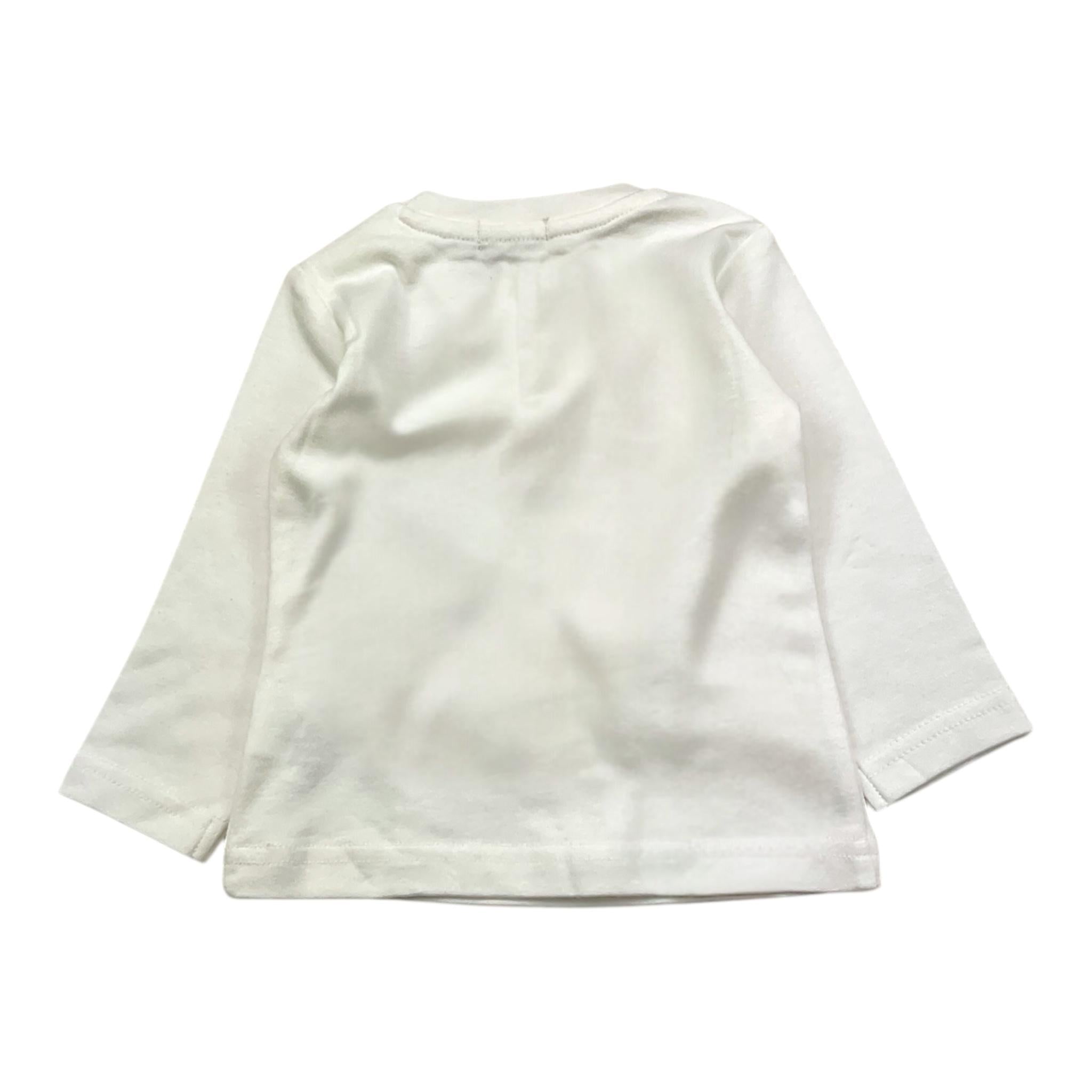 EMC shirt gircollo tinta unita con stampa Bianco per Neonato BX2265 BIANCO EMC 