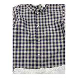 Barcellino Complete Shirt-Pants With Blue Check Pattern For Newborn