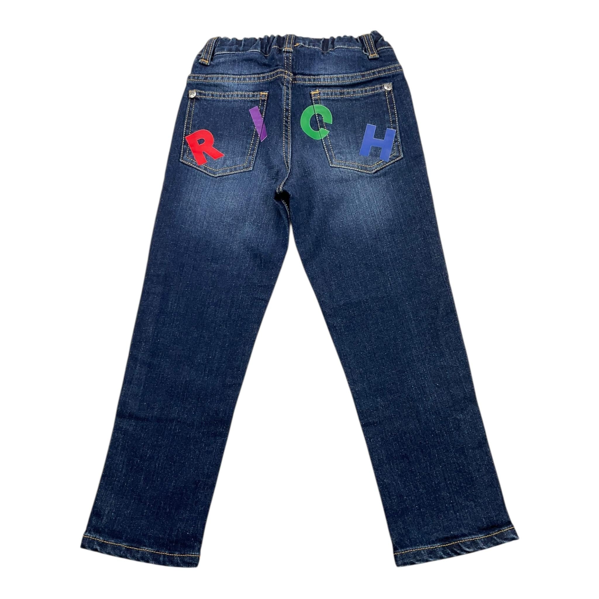 JOHN RICHMOND jeans tinta unita con elastico in vita Blu per Bambino RIA23138JE BLU JOHN RICHMOND 