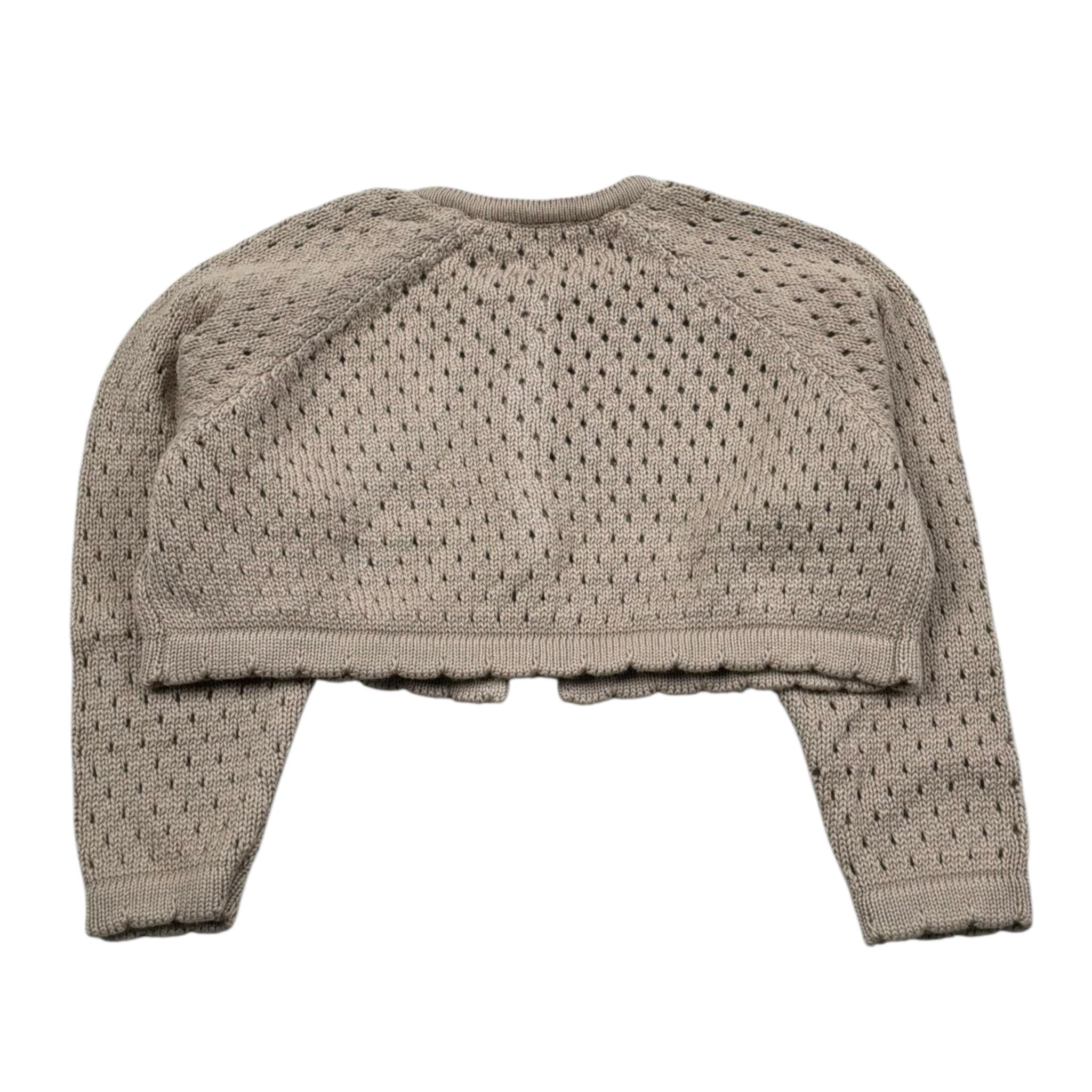 Per Te Coprispalle Tinta Unita Traforato per Neonata 33935 SABBIA PER TE 