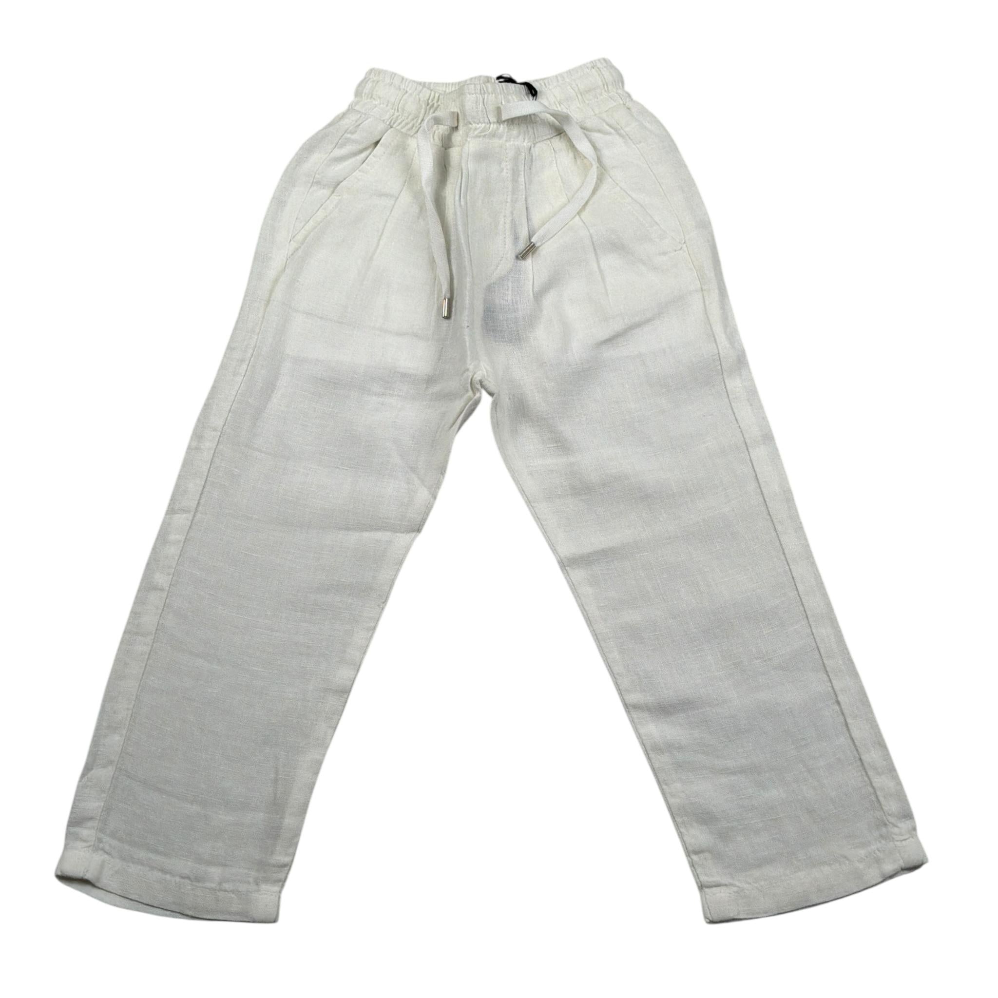 Numbers Pantalone tinta unita con Elastico In Vita Bianco per Bambino 2115 BIANCO NUMBERS 