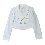 Fun & Fun Giacca Tinta Unita con Bottoni perle per Bambina FNCBJK14041 PANNA FUN & FUN 