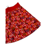 MOSCHINO gonna tinta unita logata Rosso per Bambina HDJ03U ROSSO MOSCHINO 