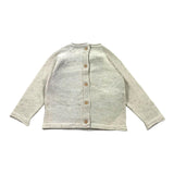 Bamboom+Babies Solid Color Sweater With Pocket Crew Neck Beige For Newborn