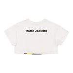 MARC JACOBS t-shirt modell crop tinta unita cn stampa smile Bianco per Bambina W60117 BIANCO MARC JACOBS 