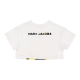 MARC JACOBS t-shirt modell crop tinta unita cn stampa smile Bianco per Bambina W60117 BIANCO MARC JACOBS 