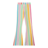 Saint Barth Pantalone Multifantasia Modello Palazzo per Bambina GWENDAX MULTICOLOR SAINT BARTH 
