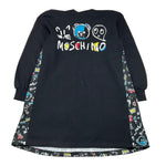 MOSCHINO abito tinta unita con cappuccio e stampa Nero per Bambina HDV0H0 NERO MOSCHINO 