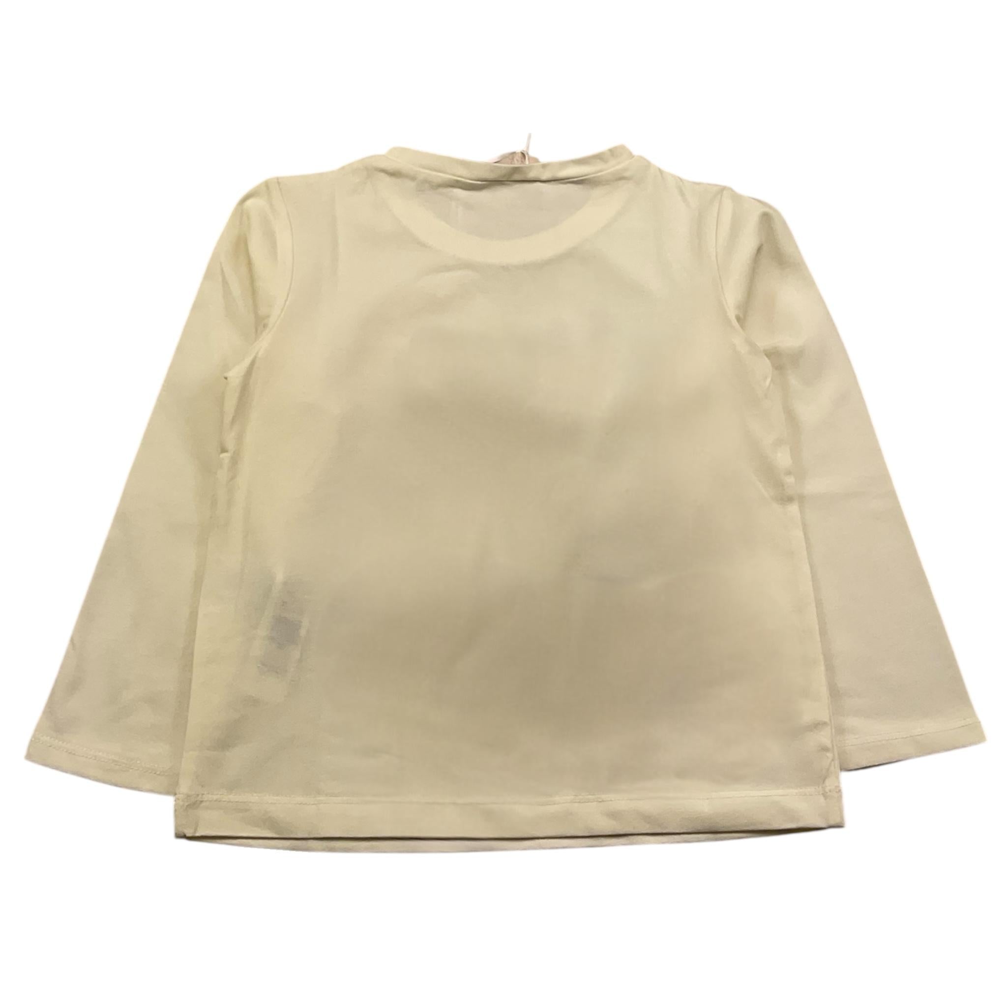 DIXIE shirt girocollo tinta unita con stampa logo Panna per Bambina KF4069XX PANNA DIXIE 