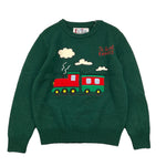 SAINT BARTH maglia girocollo tinta unita con stampa Verde per Bambino SBEXPRESS VERDE SAINT BARTH 