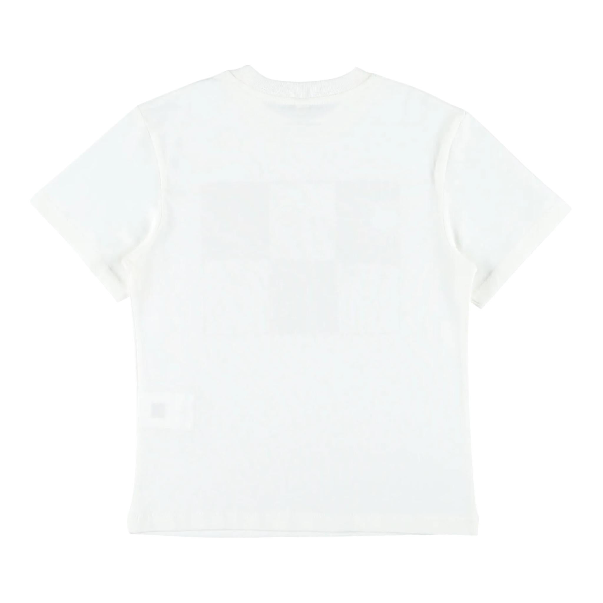 Stella Mccartney T-Shirt Girocollo Tinta Unita con Stampa In Contrasto per Bambino TW8R31 BIANCO STELLA McCARTNEY 
