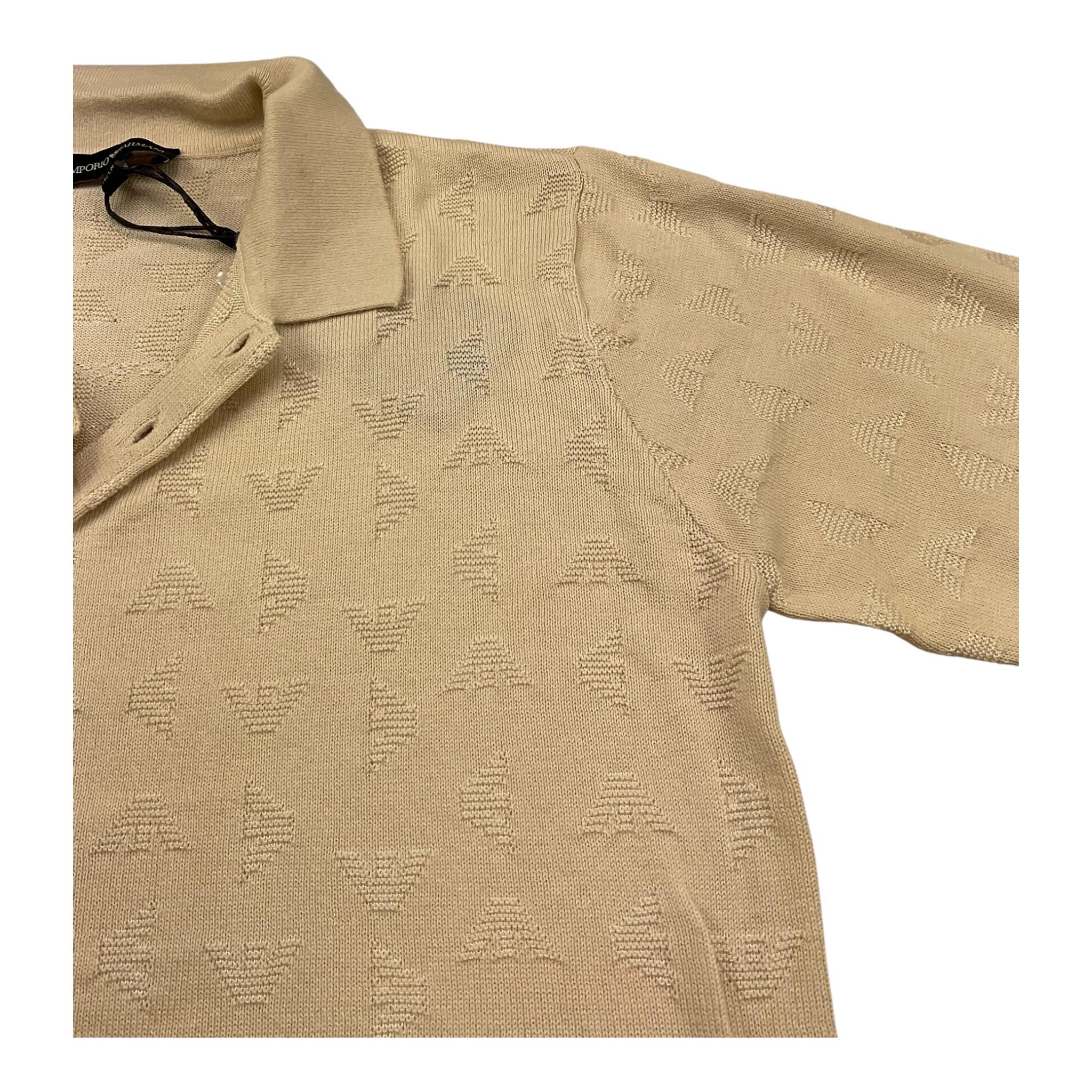 Emporio Armani Polo In Maglia Mezza Manica Tinta Unita per Bambino EB000287 SABBIA EMPORIO ARMANI 