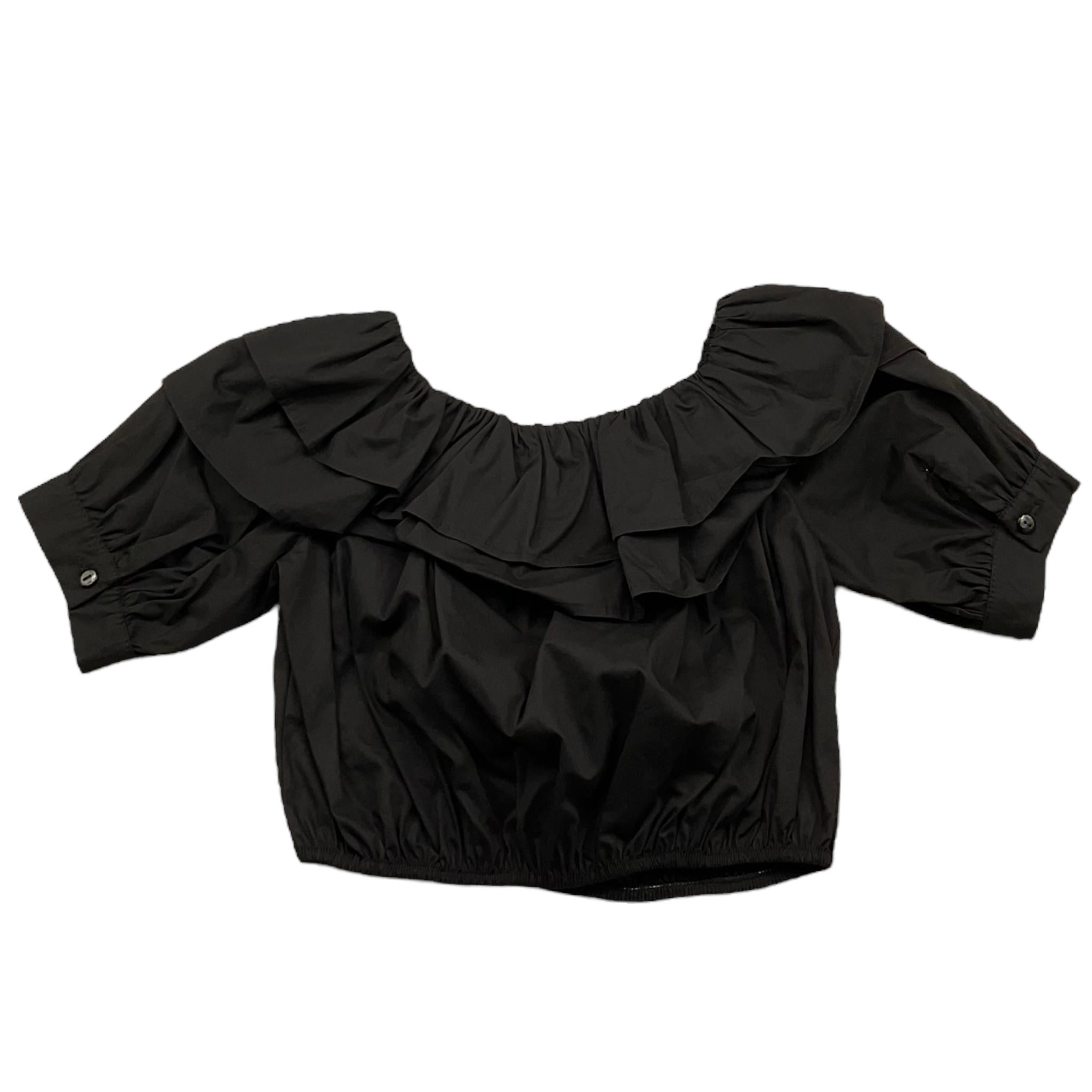 Naida Camicia Mezza Manica Tinta Unita per Bambina NACA152 NERO NAIDA 