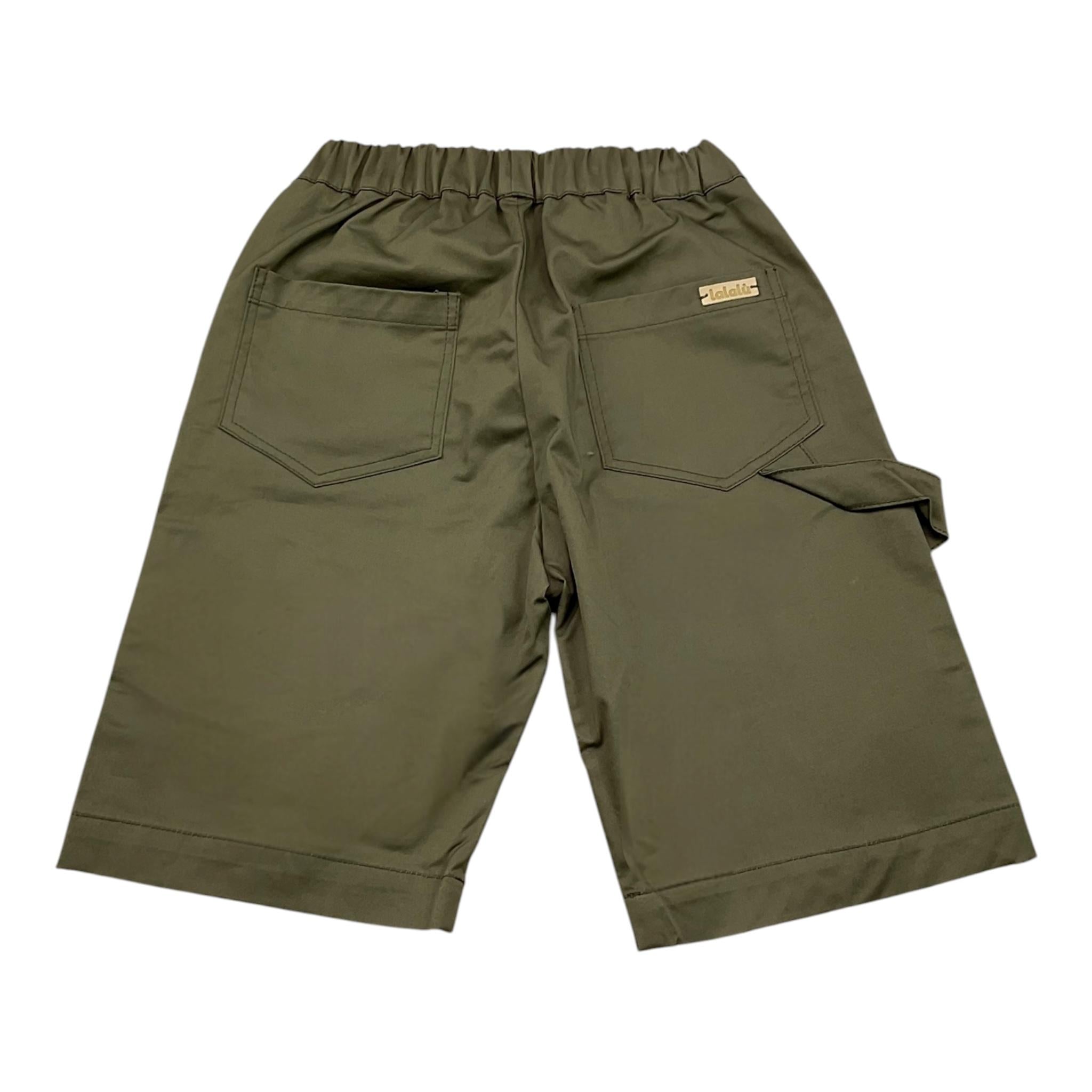 Lalalu' Bermuda Tinta Unita con Elastico In Vita per Bambino BML150PB VERDE LALALU' 