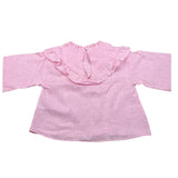 Kaos Camicia Tinta Unita con Balze per Bambina KS133 ROSA KAOS 