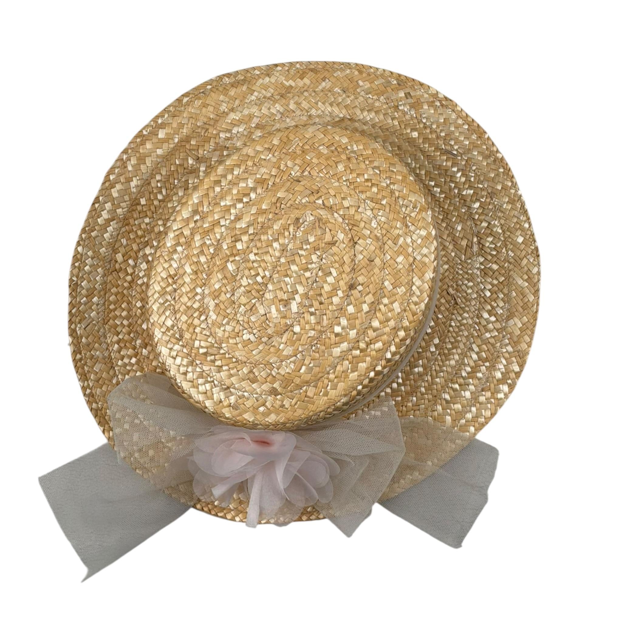 Nanan Cappello tinta unita di Paglia Beige per Bambina E24487MDP BEIGE NANAN 