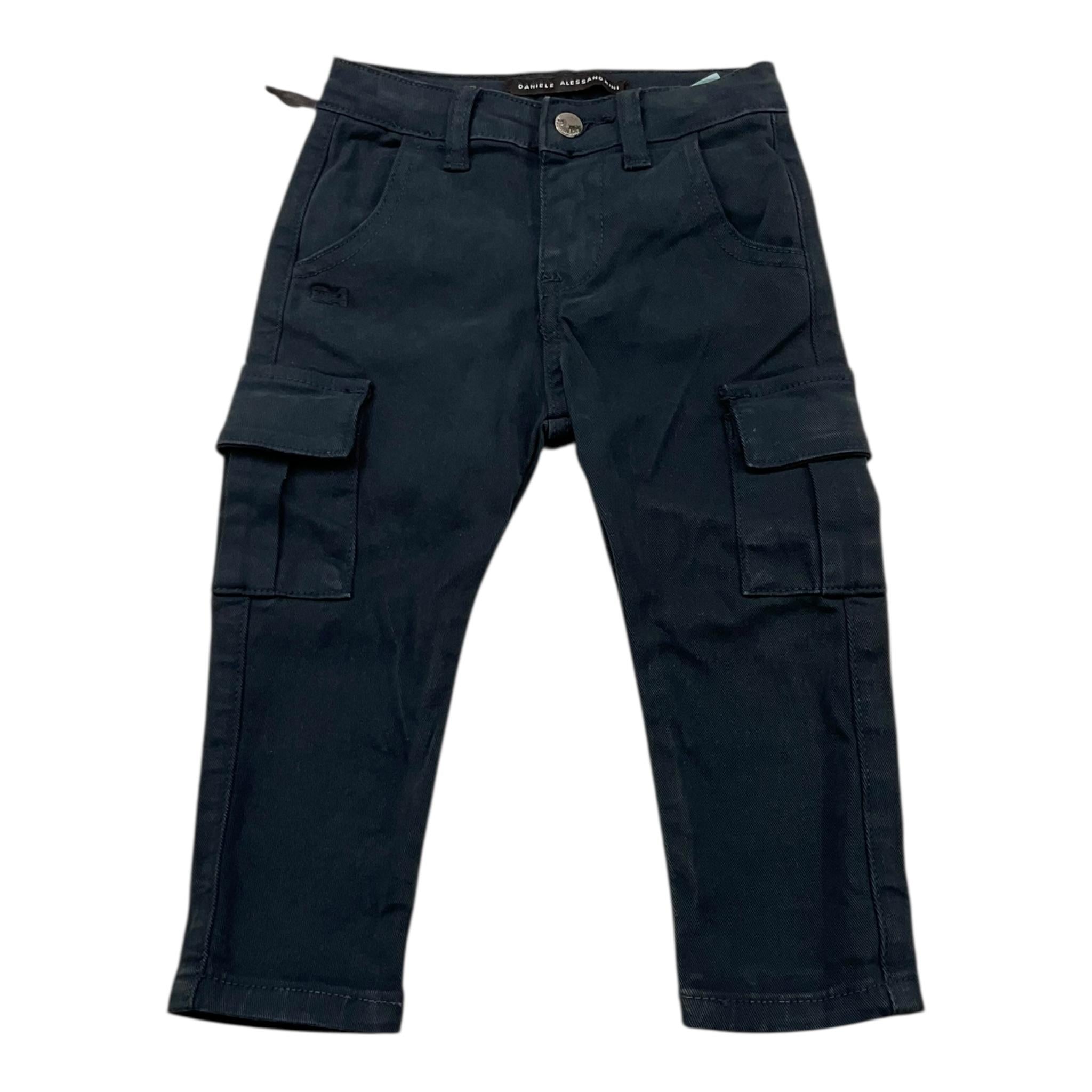 DANIELE ALESSANDRINI jeans tinta unita con girovita regolabile Blu per Neonato 1291P00023X BLU DANIELE ALESSANDRINI 