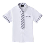 Sarabanda Camicia Tinta Unita con Cravatta per Neonato 0B132N BIANCO SARABANDA 