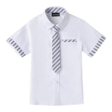 Sarabanda Camicia Tinta Unita con Cravatta per Neonato 0B132N BIANCO SARABANDA 