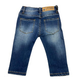 Daniele Alessandrini Jeans Solid Color With Adjustable Waist Blue For Boys