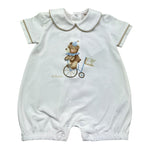 Le Bebe Pagliaccetto Mezza Manica Tinta Unita con Stampa per Neonato LBB5288 BIANCO LE BEBE 