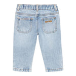 Moschino Jeans tinta unita con Elastico In Vita Azzurro per Neonato MUP054 AZZURRO MOSCHINO 