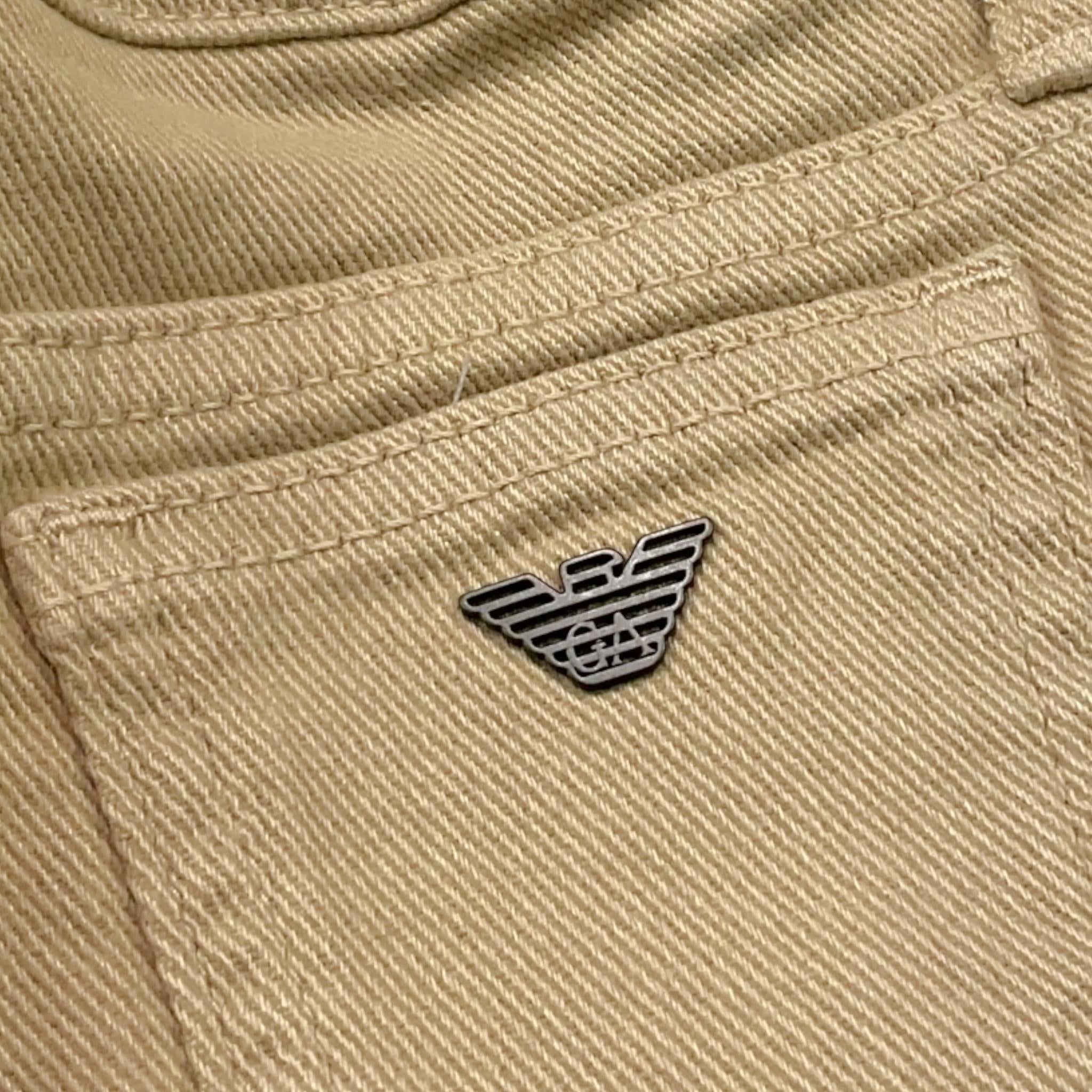 EMPORIO ARMANI pantalone tinta unita con elastico in vita Beige per Neonato 6DHJ95 BEIGE EMPORIO ARMANI 