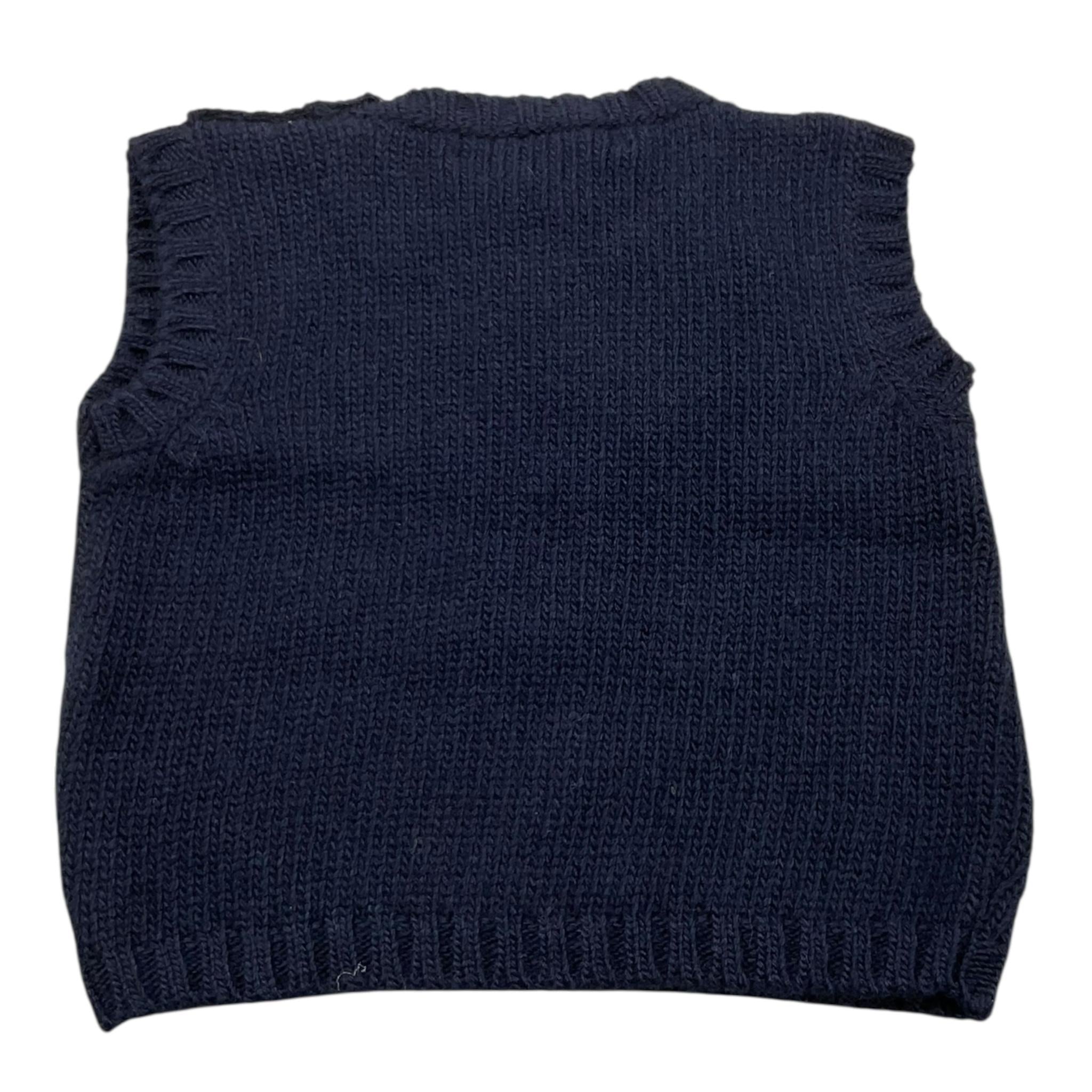 LA STUPENDERIA giet in maglia tinta unita Blu per Neonato VCGL01 BLU LA STUPENDERIA 