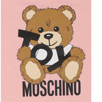 Moschino Abito Girocollo Tinta Unita con Stampa per Neonata MDV0C9XXX ROSA MOSCHINO 
