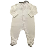 LE BEBE' tutina tinta unita con stampa orso Bianco per Neonata LBG4858 BIANCO LE BEBE' 