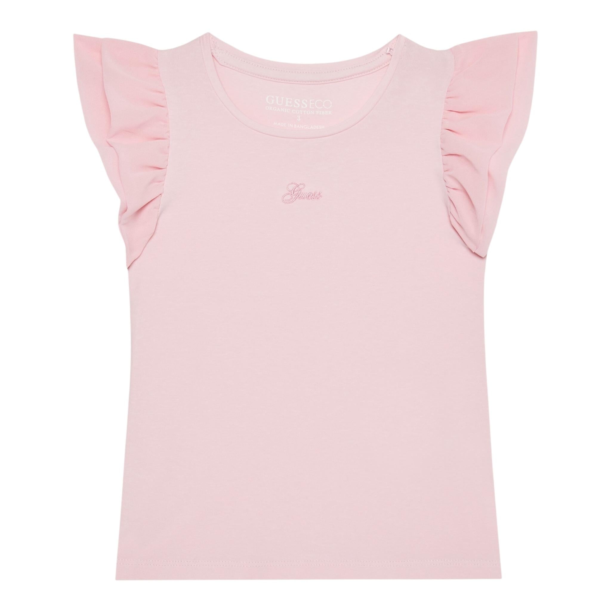 Guess T-Shirt Tinta Unita con Tulle per Neonata K5RI22K6YW4X ROSA GUESS 