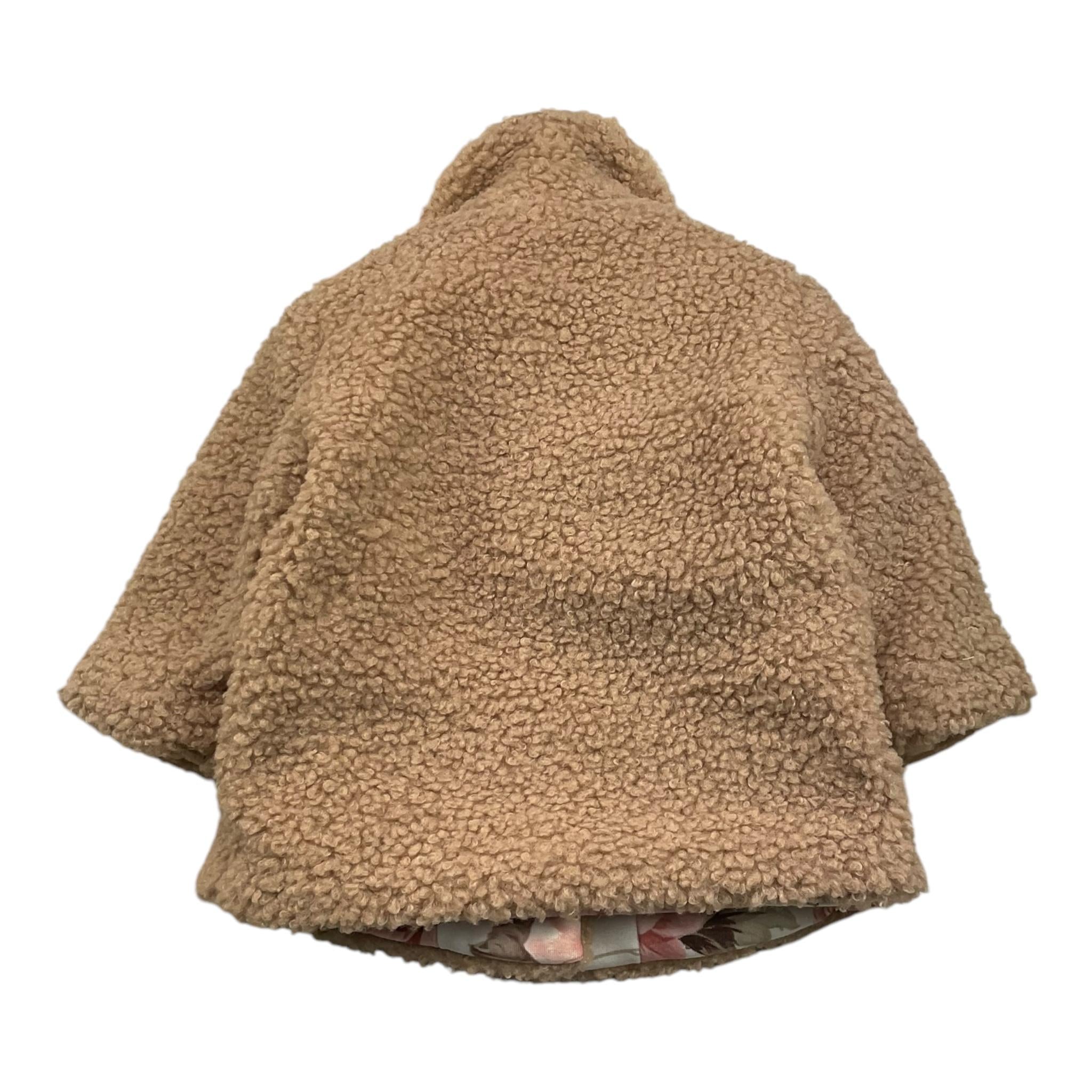 MARLU' cappotto modello teddy tinta unita con fiori Biscotto per Neonata IG1840 BISCOTTO MARLU' 