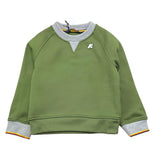 K-WAY felpa bicolore girocollo con logo Verde per Bambino K2131RWX VERDE K-WAY 