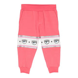Chiara Ferragni Plain Trousers Tracksuit Style With Strawberry Print For Girls
