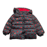 CANADA HOUSE giubbino tinta unita con fantasia cuori zip e cappuccio Nero per Neonata 24461410 NERO CANADA HOUSE 
